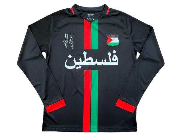 Palestine Classic Black Long Sleeve Jersey(Arabic)